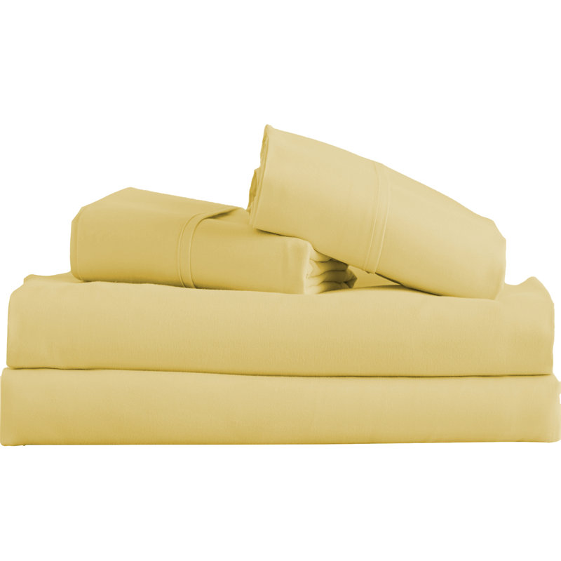 Ensemble de draps Signature Series, Ensemble de draps pour lit simple avec un drap-hou, Paille