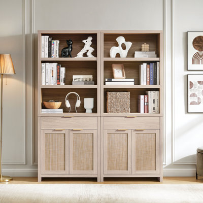Clayborn 73"H Storage Bookcase (Set Of 2)