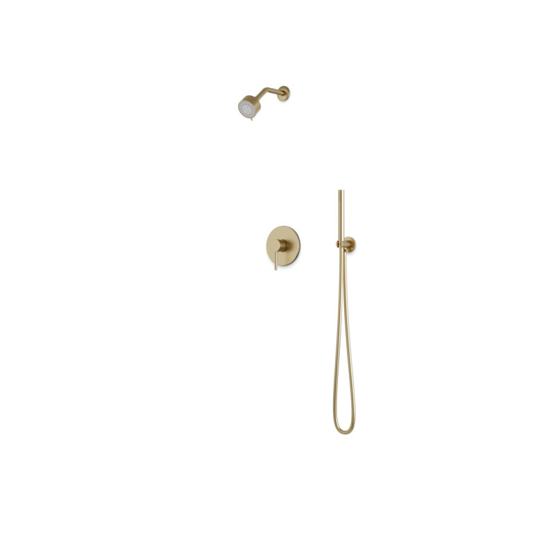 Complete Shower System, Satin Brass