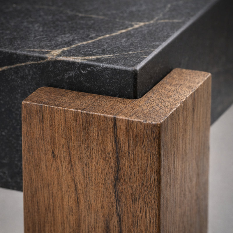 Table de bout Belmont Square, Noir, Brun
