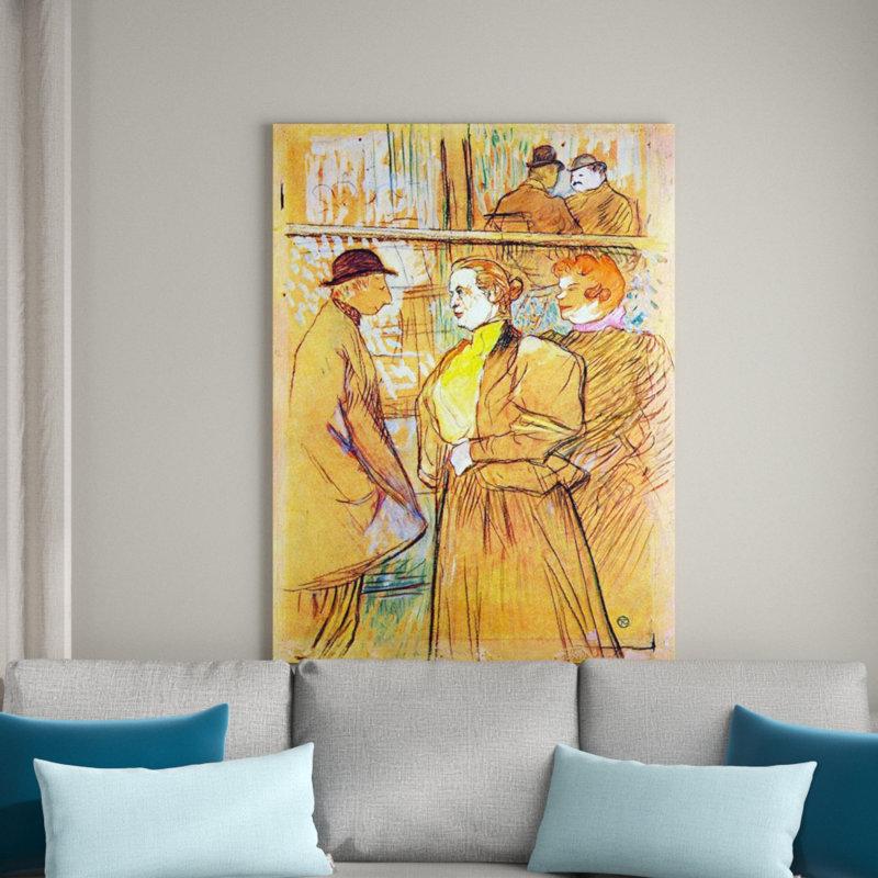 Henri De Toulouse-Lautrec - Wrapped Canvas Painting, 120cm H x 90cm W x 1.8cm D