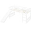 Lit mezzanine simple avec glissade et en bois massif blanc pour les loisirs, une chambre confortable