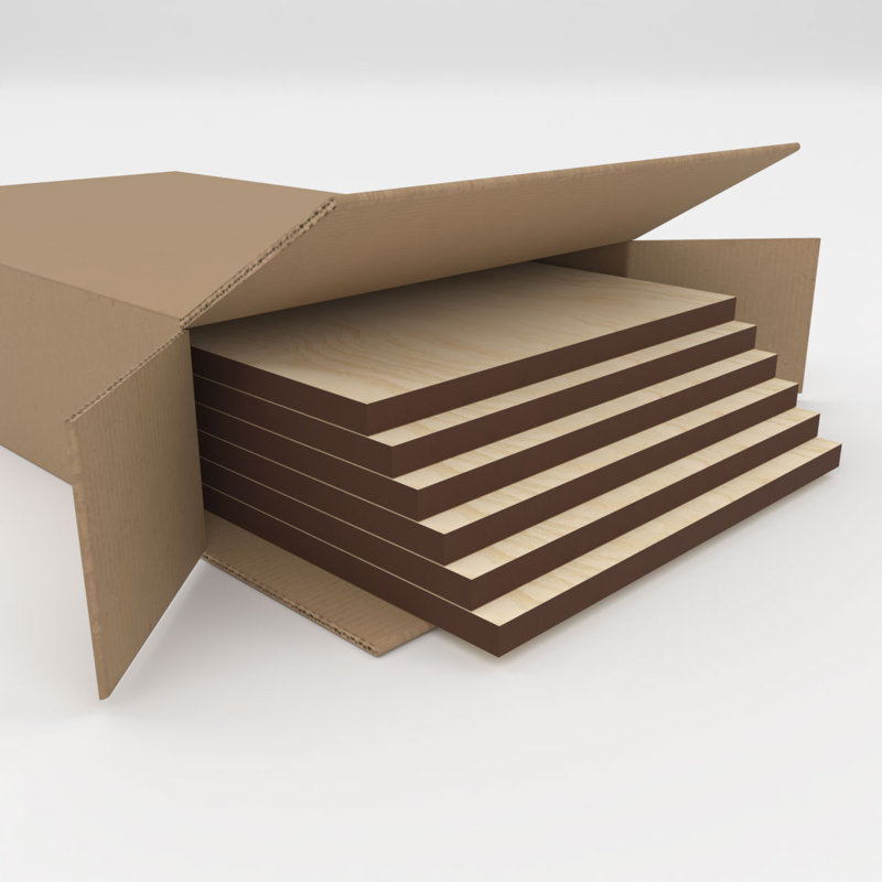 Planches en bois, Bouleau, H 7,75 po x l 7,75 po x P 0,38 po