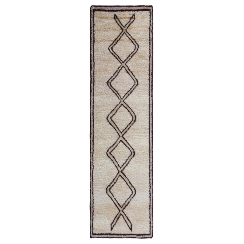 Lais Hand-knotted Shag Wool Rug, Runner 3' x 10'