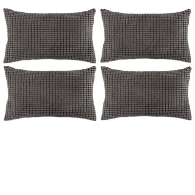 Houndstooth Cotton Blend Reversible Pillow Cover