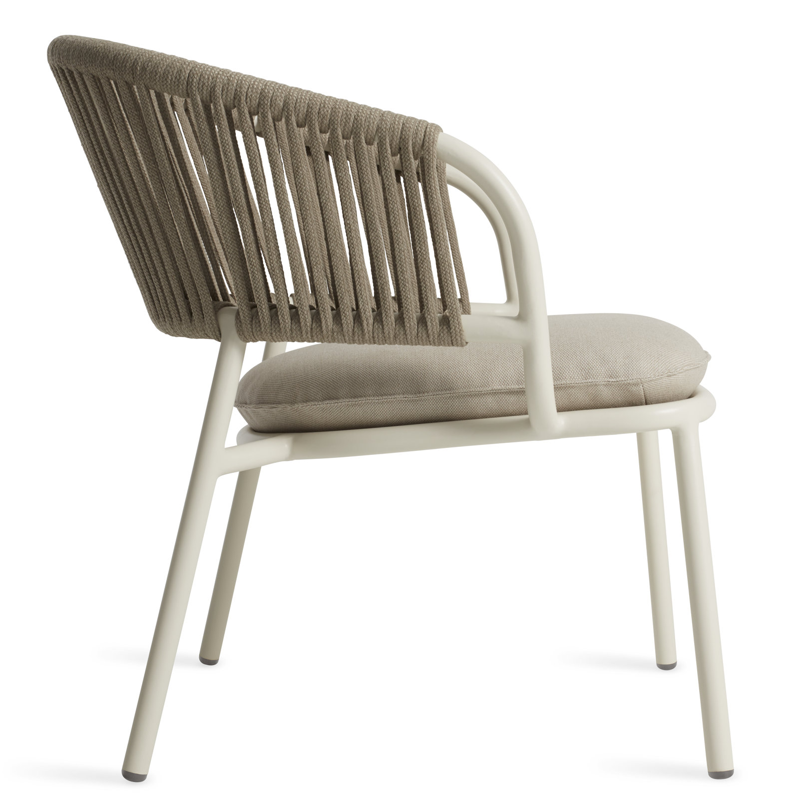 Mate Powder Coated Aluminum Outdoor Lounge Chair , Sunbrella® Cushions Included, Linen Sunbrella®