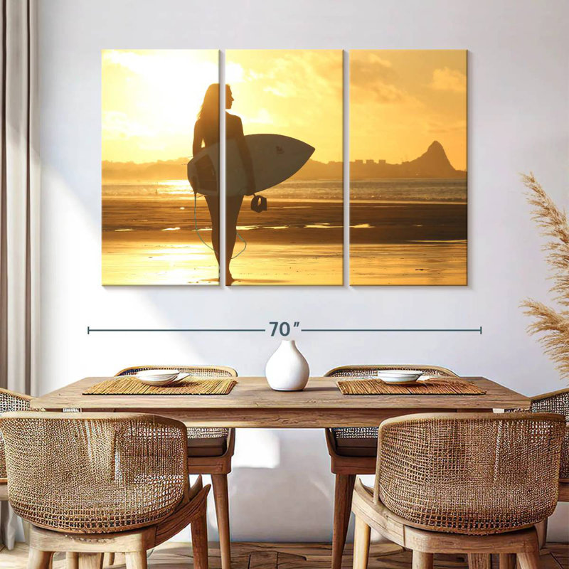 Senne Surfboard Sunset, 42" H x 65" W