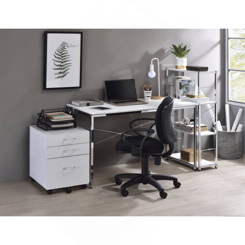 Modern And Sturdy Writing Desk With Innovative Design For Productivity, White