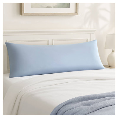11.8" Dia. x 17.25" H Cooling Body Pillow with Nylon Cover - Blue Temperature Regulating Cushion