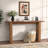 Rectangular Console Table, Long Fluted Entryway Couch Table For Entryway, Foyer, Hallway, Living Room