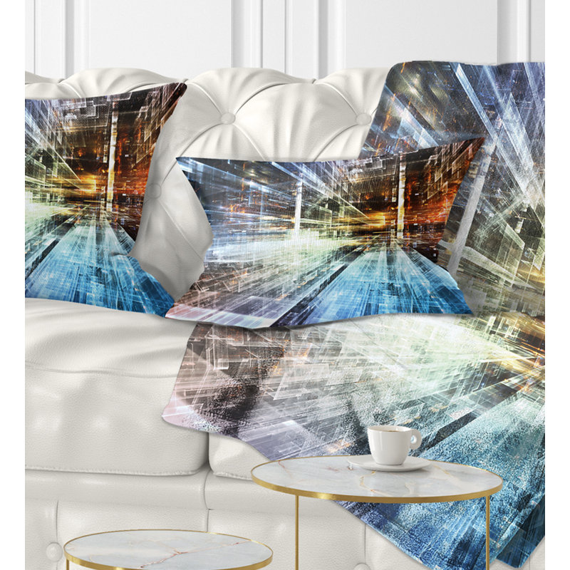 Future Industry - Abstract Printed Pillow