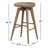 Niles Swivel Solid Wood Counter Stool-1272538963