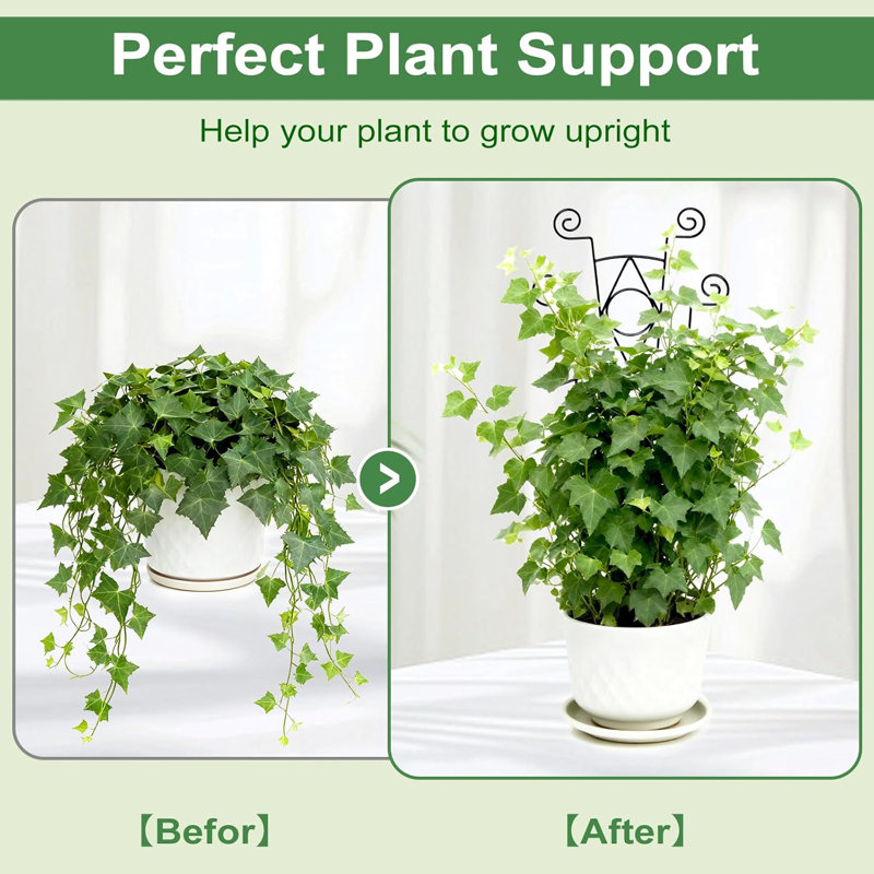 Treillis empilable en métal pour plantes grimpantes d'extérieur et d'intérieur - Paquet de 4 treillis de jardin pour plantes en pot