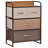 4-Drawer Dresser, Fabric Drawers, 3-Tier Storage Organizer, Tower Unit with Steel Frame and Wooden Top