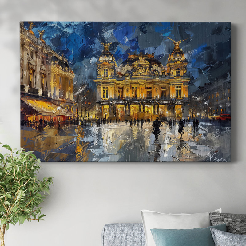 Paysages CXIV - Toile tendue avec châssis de qualité supérieure - Prêt à être accroché, H 12 po x l 18 po