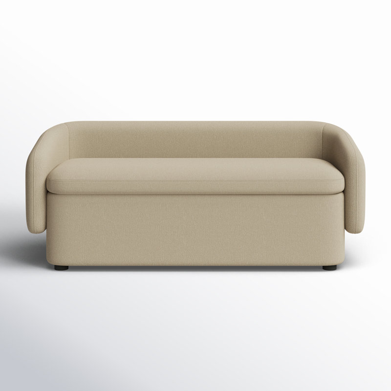 Bredon Polyester Blend Upholstered Storage Bench, Capri Wicker Performance Chenille