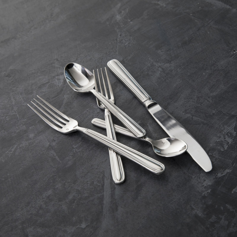 Metropolitan 5 Piece 18/10 Stainless Steel Flatware Set, Service for 1