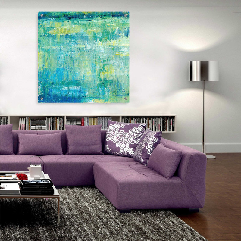 «Water Reflection I» par Tim O'Toole, art mural en verre acrylique, H 36 po x l 36 po x P 0,2 po