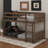 Twin Over Twin Floor Bunk Bed With Panelled Headboard And Footboard-1957884096