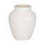 Vase en terre cuite texturé ivoire 11 "