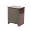 Table de chevet 2 tiroirs en bois de pin, cerisier