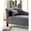 Méridienne en tissu gris