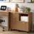 31.5" W 3 Drawer Wood File Cabinet, Mobile Filing Cabinet with Concealed Pull-out Tray for Printer，Fluted Wood Design For Home Office Organization-11563191