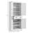 72.5" Kitchen Pantry Cabinet, Traditional Freestanding Storage Cabinet With 4 Doors, Drawer And 3 Adjustable Shelves For Dining Room, White Wood Grain