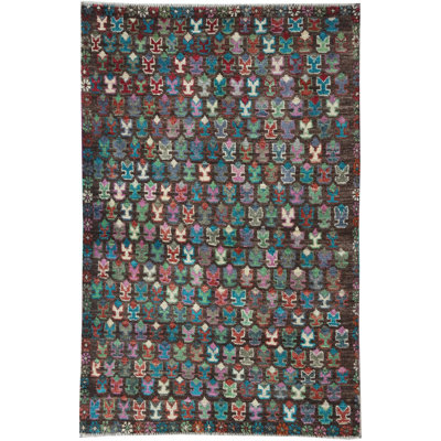 Geometric Hand Knotted 110cm X 173cm Area Rug