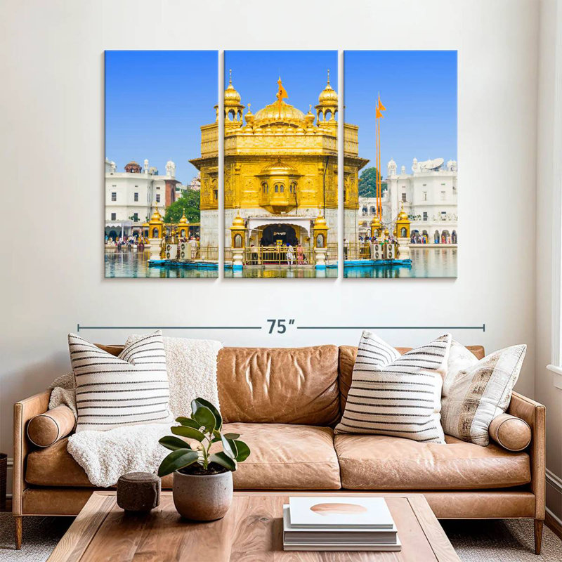 Amritsar's Golden Temple, 42" H x 65" W