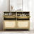 Dalanna 24 Pair Walnut Shoe Storage Cabinet with 4 Flip Drawers-1606080649