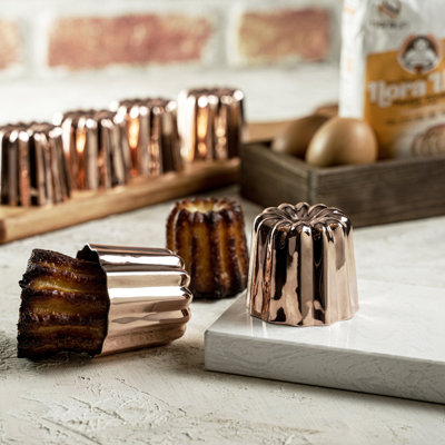 Set of 6 Handcrafted French Copper Canelé Moulds – Copper Moulds for Perfect Pastries