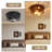 2-light Black Industrial Flush Mount Ceiling Light Fixtures 2pack