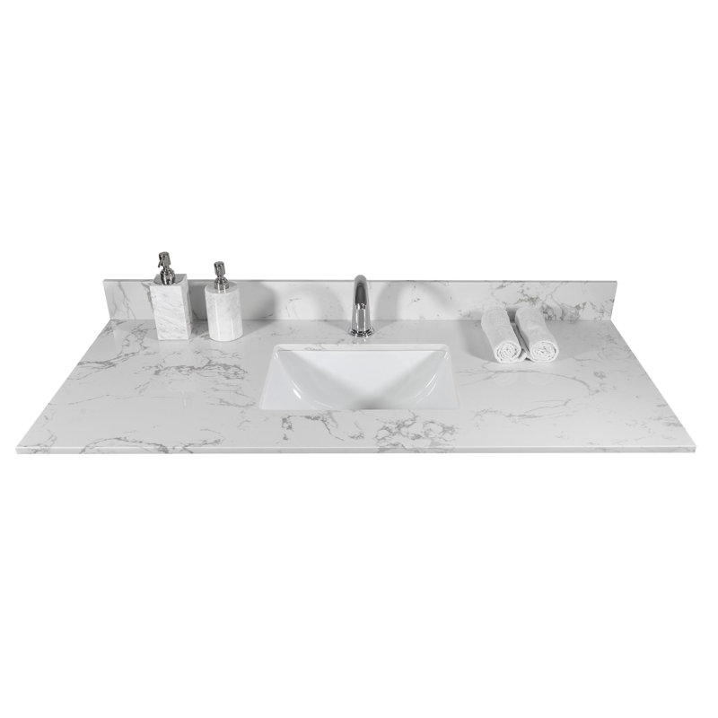 Lavabo encastré rectangulaire en céramique, Simple