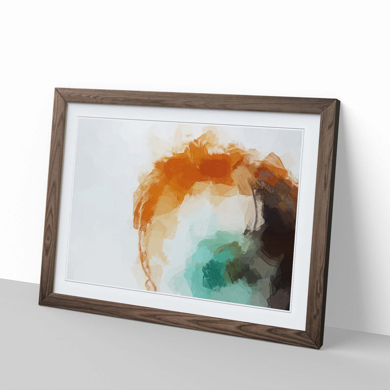 Love of Yesterday in Abstract - Picture Frame Graphic Art Print, Walnut, 35cm H x 50cm W x 2cm D