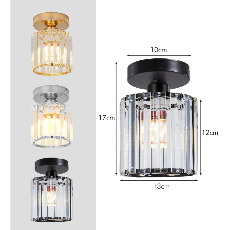 Volusia Semi Flush Mount, Gold