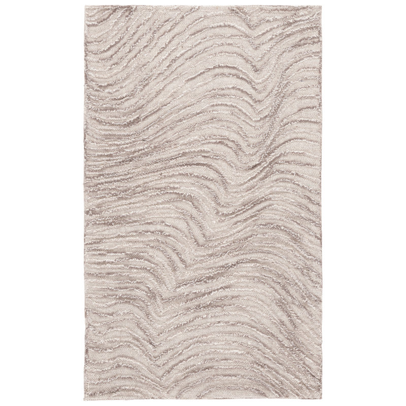 Aniessa Striped Hand Tufted Wool/Cotton Area Rug in Beige, Rectangle 3' x 5'