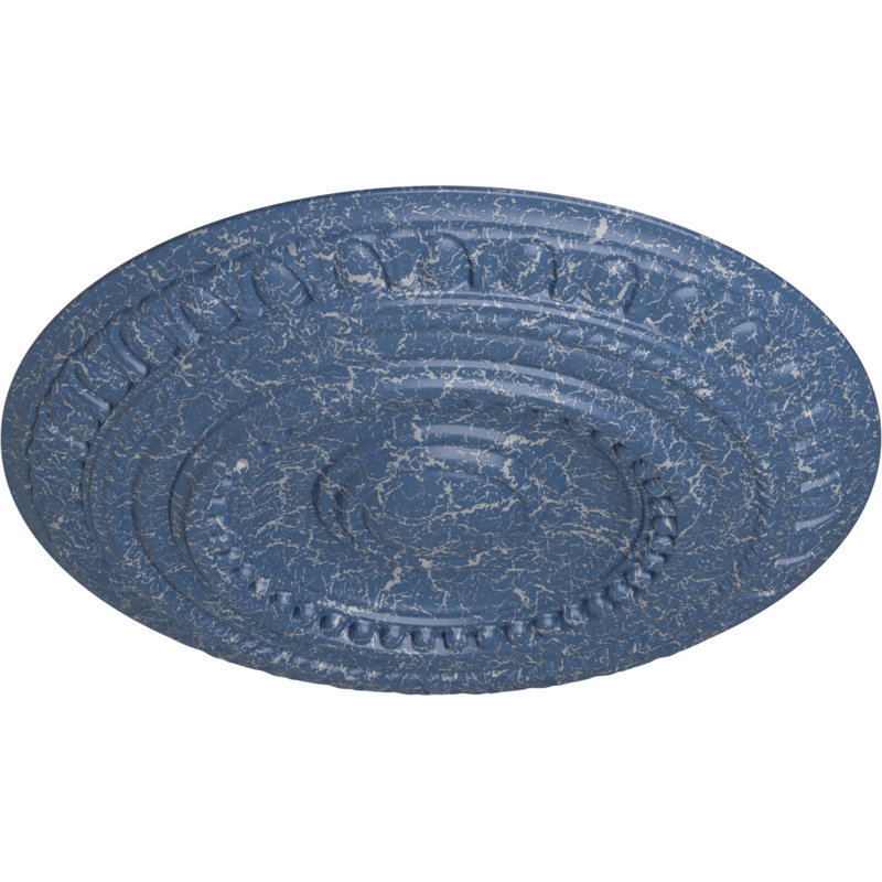 Médaillon de plafond Endurathane Artis, DE 15 3/4 po x P 1 3/8 po (convient aux auvents jusqu'à 6 7/8 po), fini craquelé Americana peint à la main