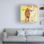 Toile tendue - Pat Saunders - art mural «Stick with Me» blanc pour le salon, la chambre à coucher ou le bureau - 18 x 18-30980280