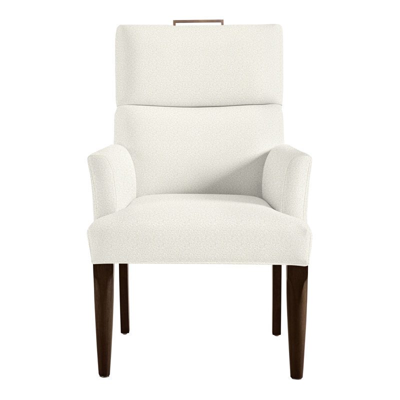 Thom Filicia Home Fabric Tight Back Arm Chair, Kenworth Pearl, Dove Gray