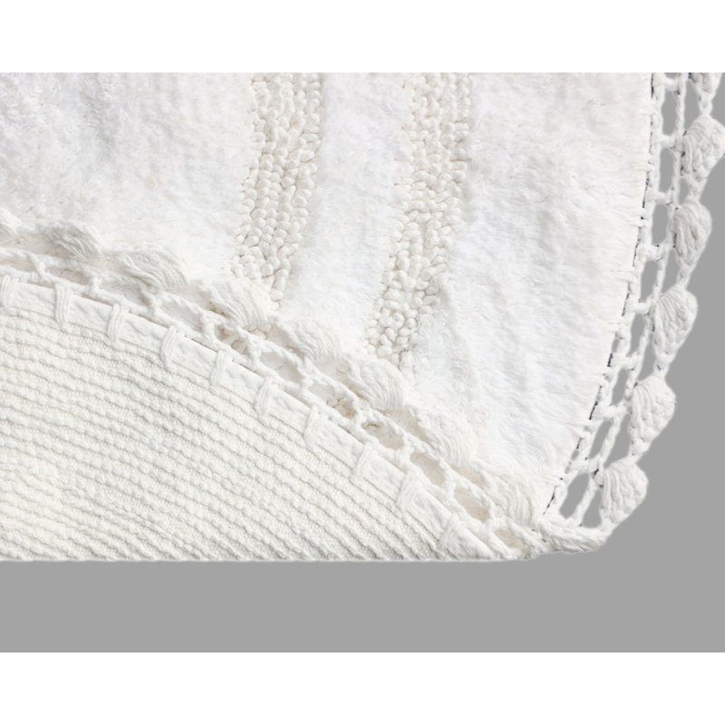 Tapis pour salle de bain Akifumi, Blanc