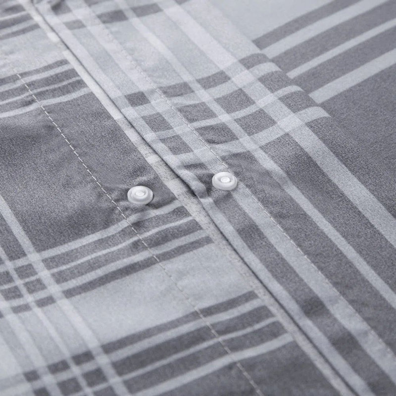 Microfiber Plaid Duvet Cover Set with Pillowcases Included, Single Duvet Cover + 2 Standard Pillowcases