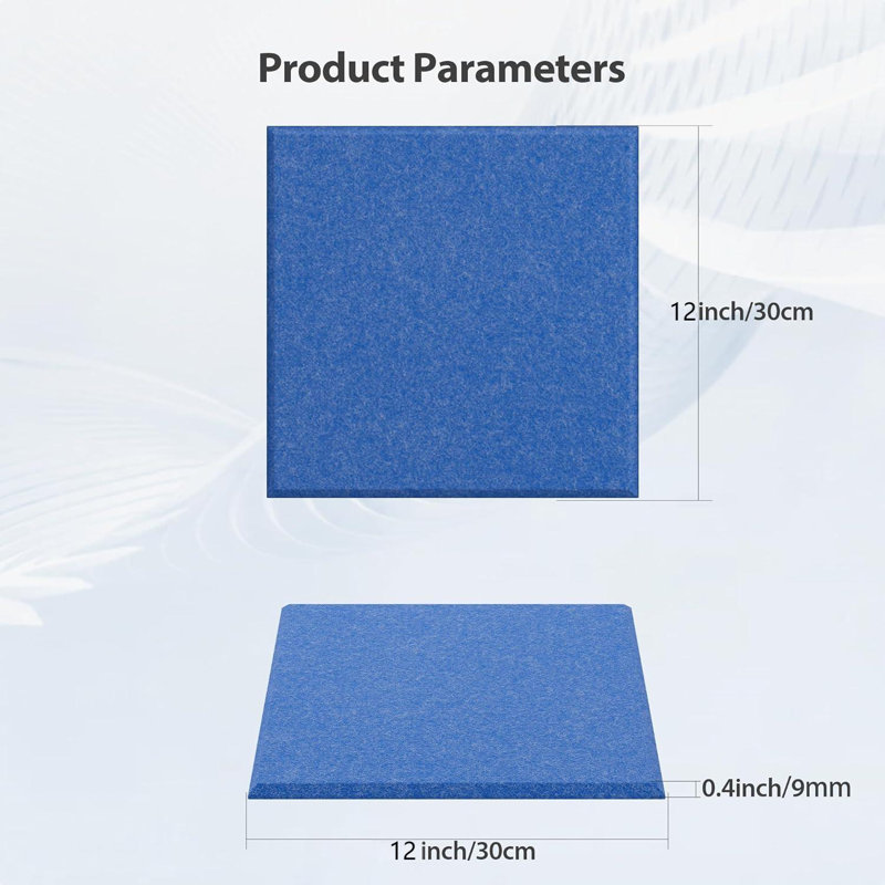 Acoustic Panels 12-Pack Soundproof Wall Panels 12"X12"X0.4" Sound Panels High Density Sound Dampening Panels, Blue