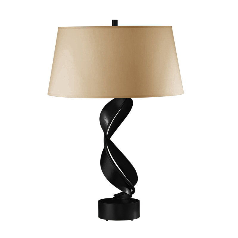Folio 25.1" Table Lamp, Natural Anna, Black