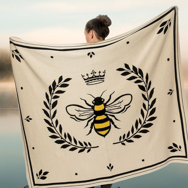  Jeté 100% coton Bee