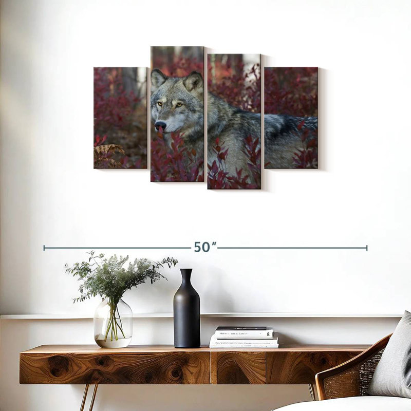 Brampt Gray Timber Wolf, 22" H x 36" W