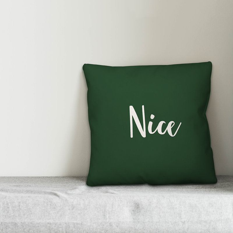  Nice Throw Pillow, Pillow Cover, Dark Green