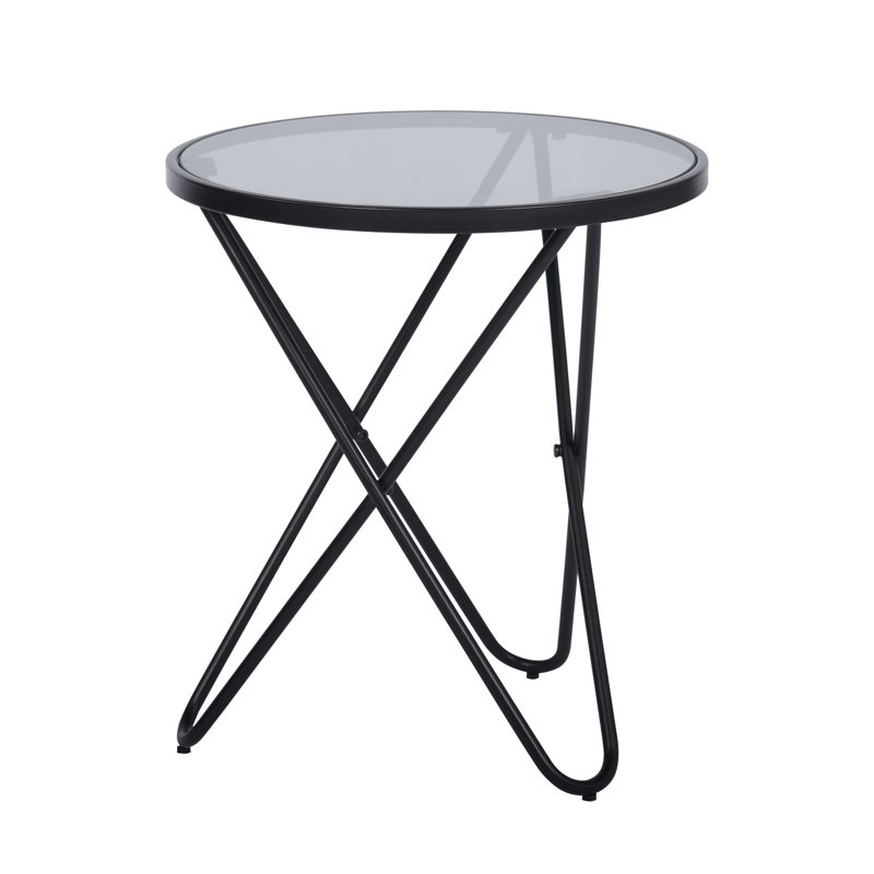 Gingras Side Table, Smoky Grey