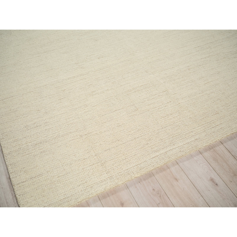 Elements Hand Tufted Wool Area Rug, Rectangle 10' x 14', Beige/Ivory