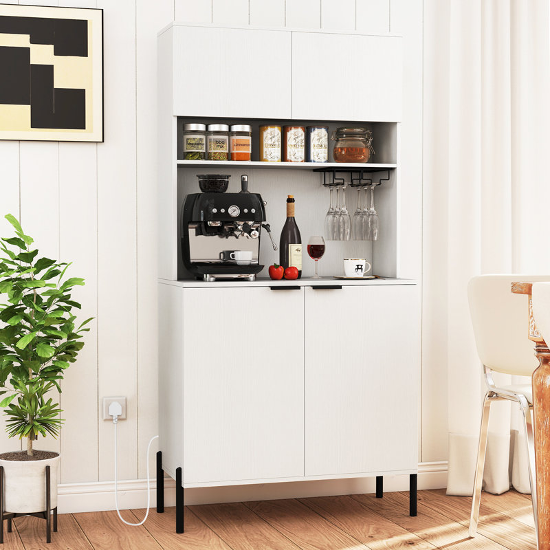 164cm Kitchen Pantry, White